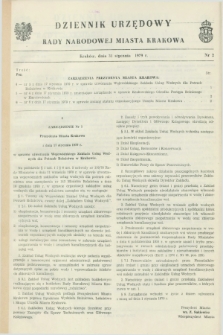 Dziennik Urzędowy Rady Narodowej Miasta Krakowa. 1979, nr 2 (31 stycznia)