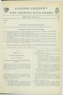 Dziennik Urzędowy Rady Narodowej Miasta Krakowa. 1981, nr 3 (2 marca)