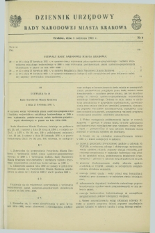 Dziennik Urzędowy Rady Narodowej Miasta Krakowa. 1981, nr 8 (5 czerwca)