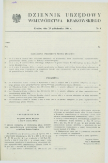 Dziennik Urzędowy Województwa Krakowskiego. 1984, nr 6 (25 października)