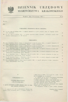 Dziennik Urzędowy Województwa Krakowskiego. 1985, nr 6 (30 kwietnia)