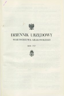 Dziennik Urzędowy Województwa Krakowskiego. 1987, Skorowidz alfabetyczny