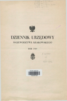 Dziennik Urzędowy Województwa Krakowskiego. 1989, Skorowidz alfabetyczny