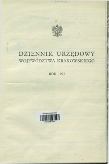 Dziennik Urzędowy Województwa Krakowskiego. 1993, Skorowidz alfabetyczny