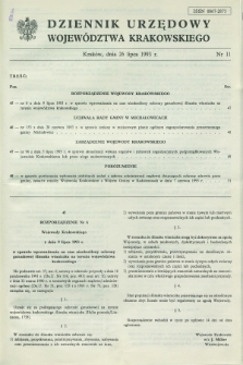 Dziennik Urzędowy Województwa Krakowskiego. 1993, nr 11 (26 lipca)