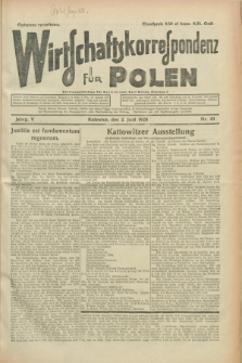 Wirtschaftskorrespondenz für Polen. Jg.5, Nr. 43 (2 Juni 1928)