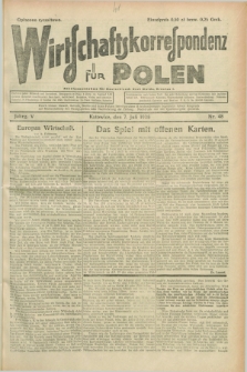 Wirtschaftskorrespondenz für Polen. Jg.5, Nr. 48 (7 Juli 1928)