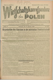 Wirtschaftskorrespondenz für Polen. Jg.5, Nr. 69 (17 Oktober 1928)