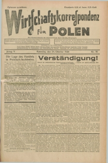 Wirtschaftskorrespondenz für Polen. Jg.5, Nr. 70 (24 Oktober 1928)