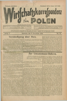 Wirtschaftskorrespondenz für Polen. Jg.5, Nr. 76 (17 November 1928)