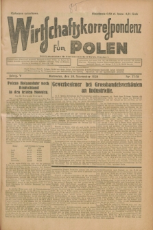 Wirtschaftskorrespondenz für Polen. Jg.5, Nr. 77/78 (24 November 1928)