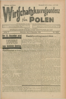 Wirtschaftskorrespondenz für Polen. Jg.5, Nr. 82/84 (15 Dezember 1928) + dod.