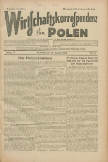 Wirtschaftskorrespondenz für Polen. Jg.6, Nr. 5 (26 Januar 1929)