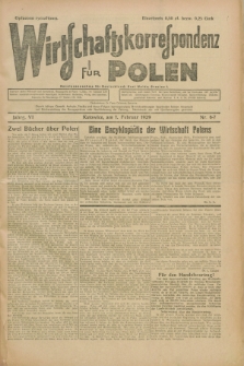 Wirtschaftskorrespondenz für Polen. Jg.6, Nr. 6/7 (1 Februar 1929) + dod.