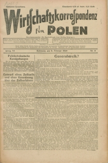 Wirtschaftskorrespondenz für Polen. Jg.6, Nr. 8 (9 Februar 1929)