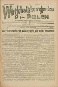 Wirtschaftskorrespondenz für Polen. Jg.6, Nr. 11 (2 März 1929)