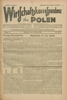 Wirtschaftskorrespondenz für Polen. Jg.6, Nr. 14/15 (23 März 1929) + dod.