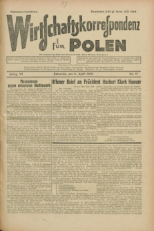 Wirtschaftskorrespondenz für Polen. Jg.6, Nr. 17 (6 April 1929)