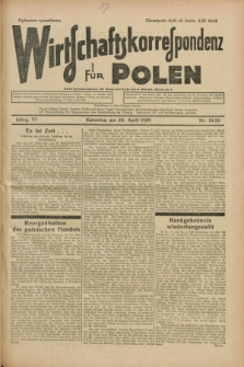 Wirtschaftskorrespondenz für Polen. Jg.6, Nr. 19/20 (20 April 1929) + dod.