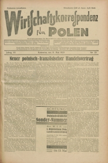 Wirtschaftskorrespondenz für Polen. Jg.6, Nr. 23 (11. Mai 1929)
