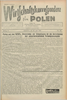 Wirtschaftskorrespondenz für Polen : Organ der „Wirtschaftlischen Vereinigung für Polnisch-Schlesien”. Jg.10, Nr. 20 (29 Juli 1933)