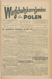 Wirtschaftskorrespondenz für Polen : Organ der „Wirtschaftlischen Vereinigung für Polnisch-Schlesien”. Jg.12, Nr. 8 (20 März 1935)
