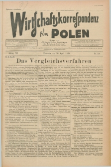 Wirtschaftskorrespondenz für Polen : Organ der „Wirtschaftlischen Vereinigung für Polnisch-Schlesien”. Jg.12, Nr. 10 (10 April 1935)