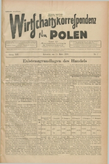 Wirtschaftskorrespondenz für Polen : Organ der „Wirtschaftlischen Vereinigung für Polnisch-Schlesien”. Jg.13, Nr. 7 (15 März 1936)