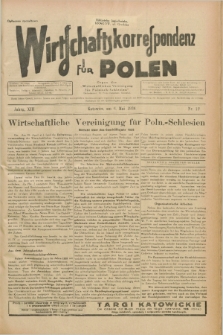 Wirtschaftskorrespondenz für Polen : Organ der „Wirtschaftlischen Vereinigung für Polnisch-Schlesien”. Jg.13, Nr. 12 (6 Mai 1936)