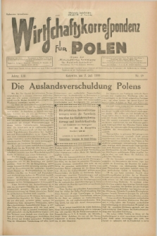 Wirtschaftskorrespondenz für Polen : Organ der „Wirtschaftlischen Vereinigung für Polnisch-Schlesien”. Jg.13, Nr. 18 (2 Juli 1936)