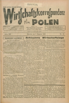 Wirtschaftskorrespondenz für Polen : Organ der „Wirtschaftlischen Vereinigung für Polnisch-Schlesien”. Jg.13, Nr. 32 (2 Dezember 1936)