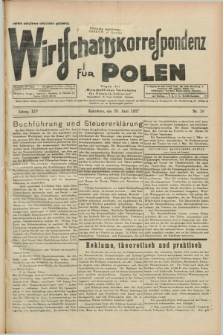 Wirtschaftskorrespondenz für Polen : Organ der „Wirtschaftlischen Vereinigung für Polnisch-Schlesien”. Jg.14, Nr. 18 (26 Juni 1937)