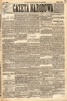 Gazeta Narodowa. 1882, nr 216