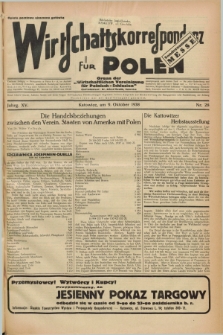 Wirtschaftskorrespondenz für Polen : Organ der „Wirtschaftlischen Vereinigung für Polnisch-Schlesien”. Jg.15, Nr. 28 (9 Oktober 1938)