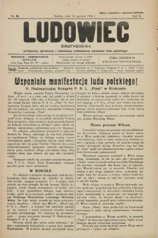 Ludowiec : dwutygodnik polityczny, społeczny i oświatowy poświęcony sprawom ludu polskiego. R.1, Nr. 5 (14 grudnia 1926)
