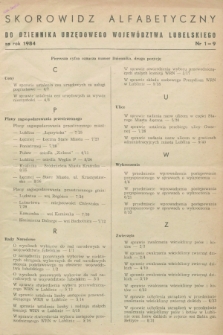Dziennik Urzędowy Województwa Lubelskiego. 1984, Skorowidz alfabetyczny