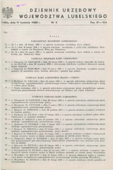 Dziennik Urzędowy Województwa Lubelskiego. 1988, nr 5 (11 kwietnia)