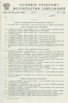 Dziennik Urzędowy Województwa Lubelskiego. 1989, nr 12 (30 grudnia)