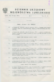 Dziennik Urzędowy Województwa Lubelskiego. 1990, nr 5 (20 marca)