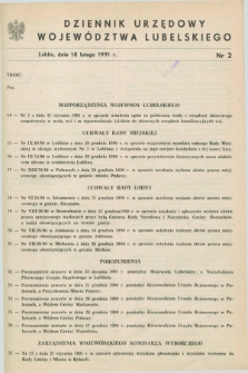 Dziennik Urzędowy Województwa Lubelskiego. 1991, nr 2 (18 lutego)