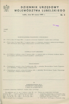 Dziennik Urzędowy Województwa Lubelskiego. 1991, nr 4 (20 marca)