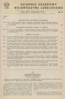 Dziennik Urzędowy Województwa Lubelskiego. 1992, nr 9 (2 października)