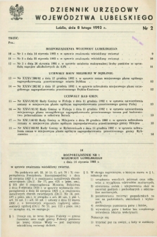 Dziennik Urzędowy Województwa Lubelskiego. 1993, nr 2 (8 lutego)
