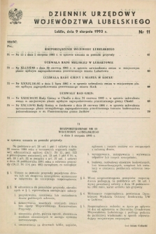 Dziennik Urzędowy Województwa Lubelskiego. 1993, nr 11 (9 sierpnia)