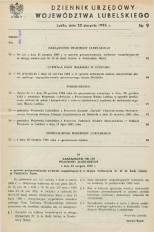 Dziennik Urzędowy Województwa Lubelskiego. 1995, nr 9 (22 sierpnia)