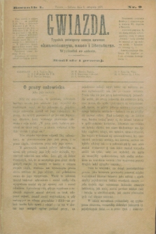 Gwiazda : tygodnik poświęcony naszym sprawom ekonomicznym, nauce i literaturze. R.1, nr 9 (9 listopada 1878)