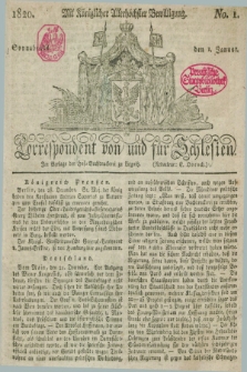 Correspondent von und fuer Schlesien. 1820, No. 1 (1 Januar)