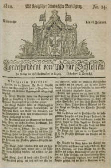 Correspondent von und fuer Schlesien. 1820, No. 14 (16 Februar)