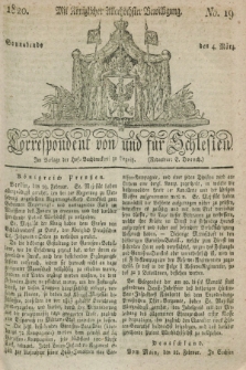 Correspondent von und fuer Schlesien. 1820, No. 19 (4 März)