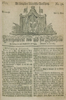 Correspondent von und fuer Schlesien. 1820, No. 40 (17 Mai)